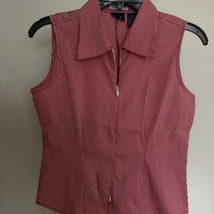 DCC Red/White Sleeveless Top